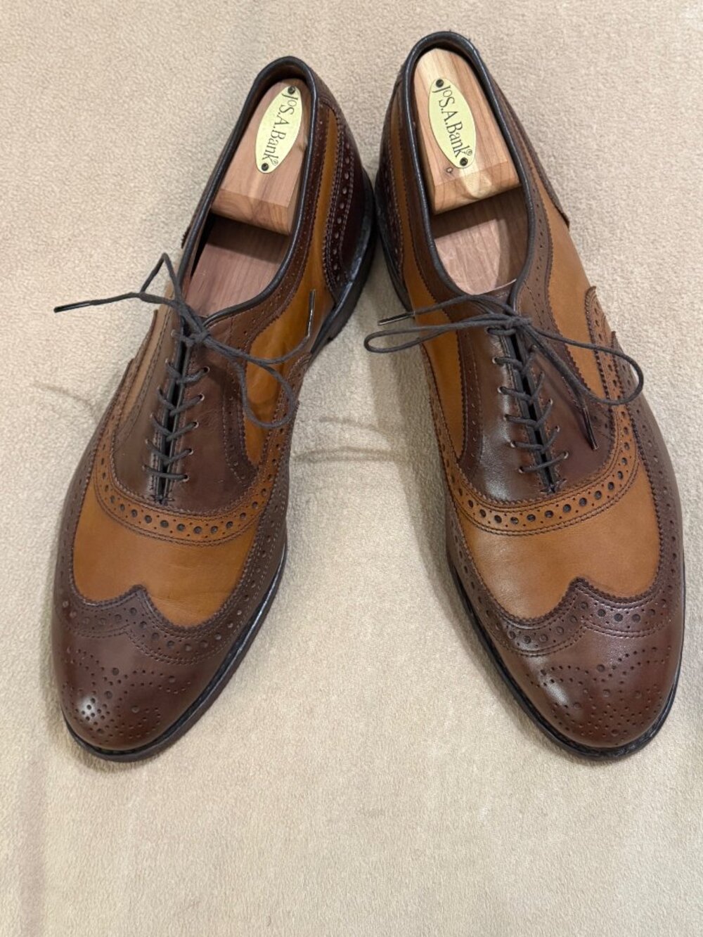ALLEN EDMONDS CUSTOM MCALLISTER WINGTIP OXFORD DRESS SHOES SIZE 12D